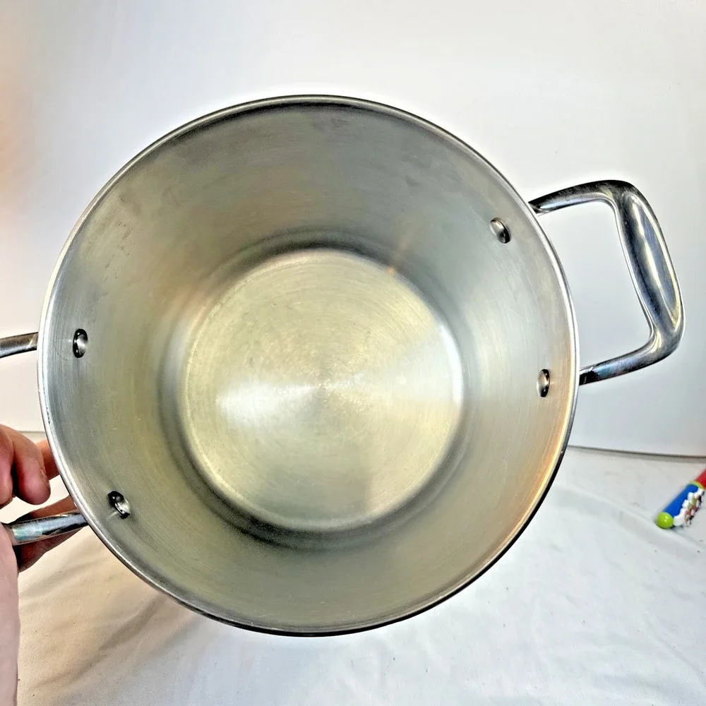 Threshold Stainless 6 qt Stockpot With Lid Oven Safe 500f Nice Quality Heavy EUC